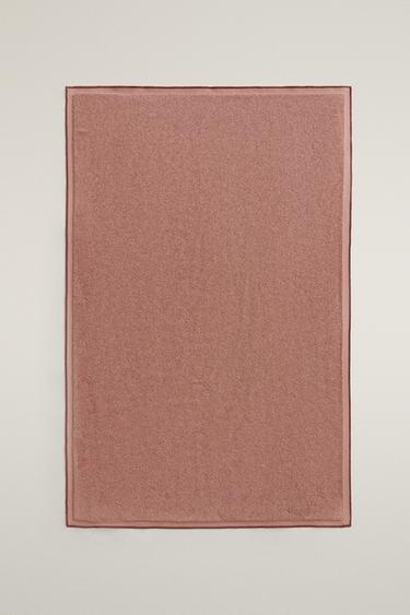 COTTON BATH MAT WITH OVERLOCK - Pale pink by Zara - Image 0