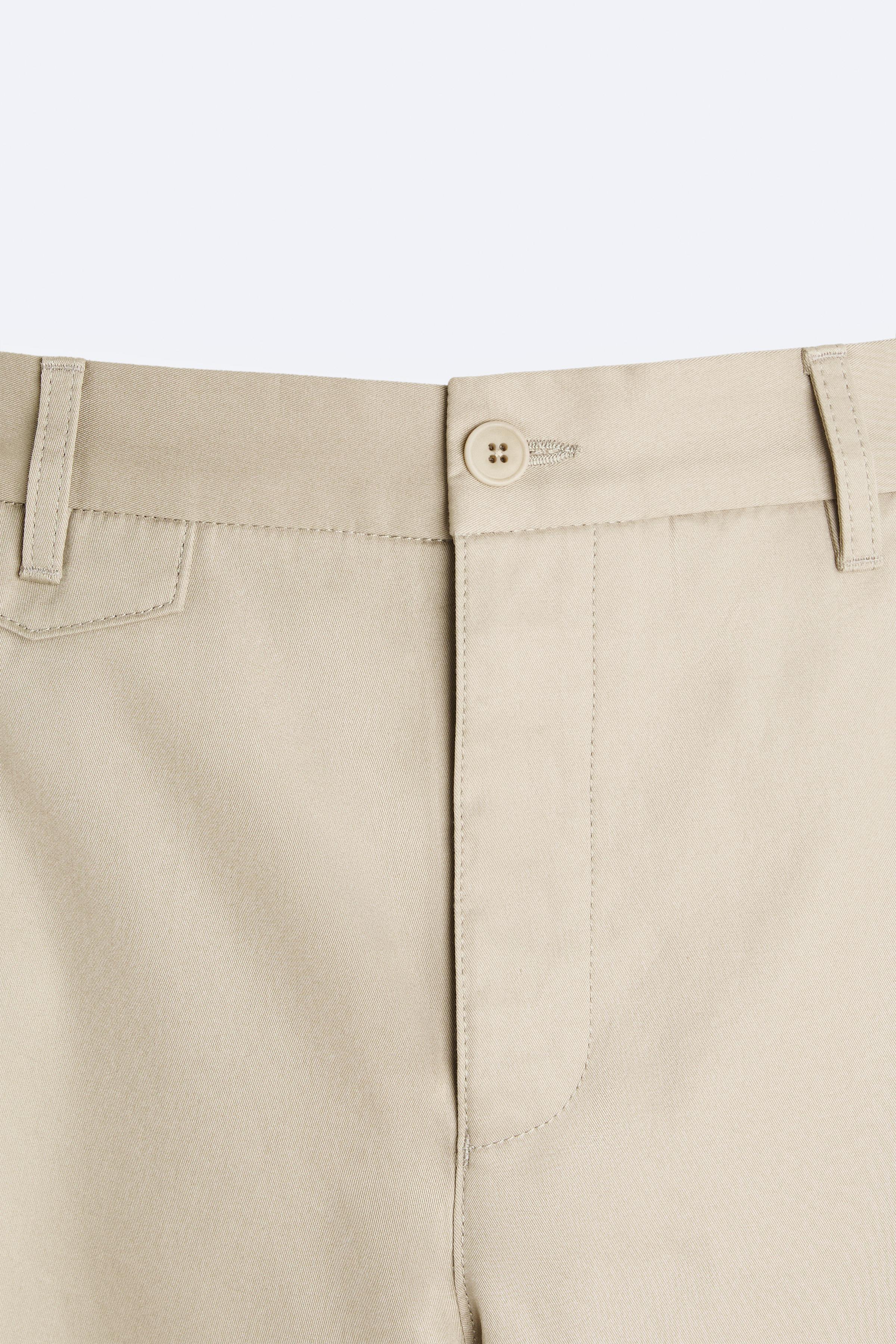 COTTON CHINO PANTS - Grays | ZARA Canada