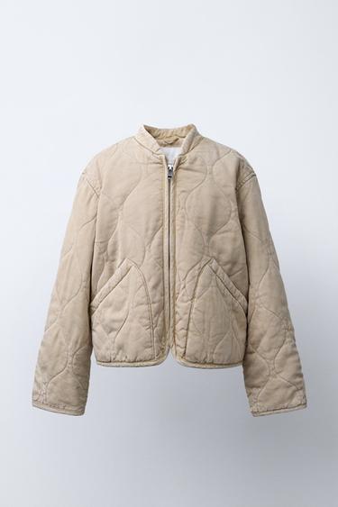 Zara FLUID PADDED JACKET - Sand - Image 0