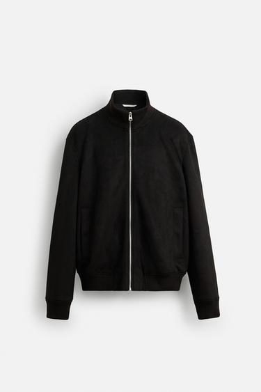CAZADORA EFECTO ANTE - Negro de Zara