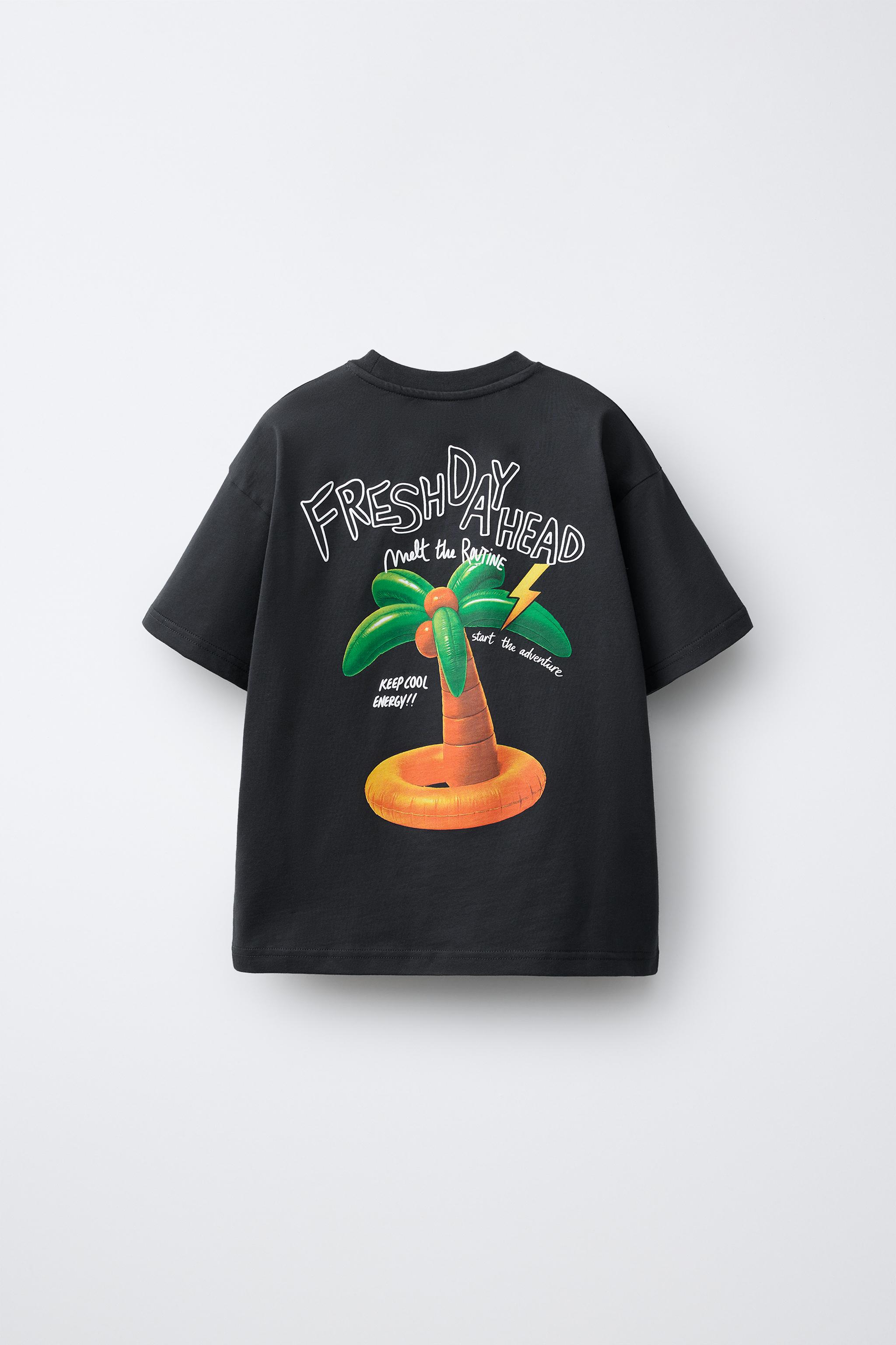 T-SHIRT IMPRIMÉ PALMIER