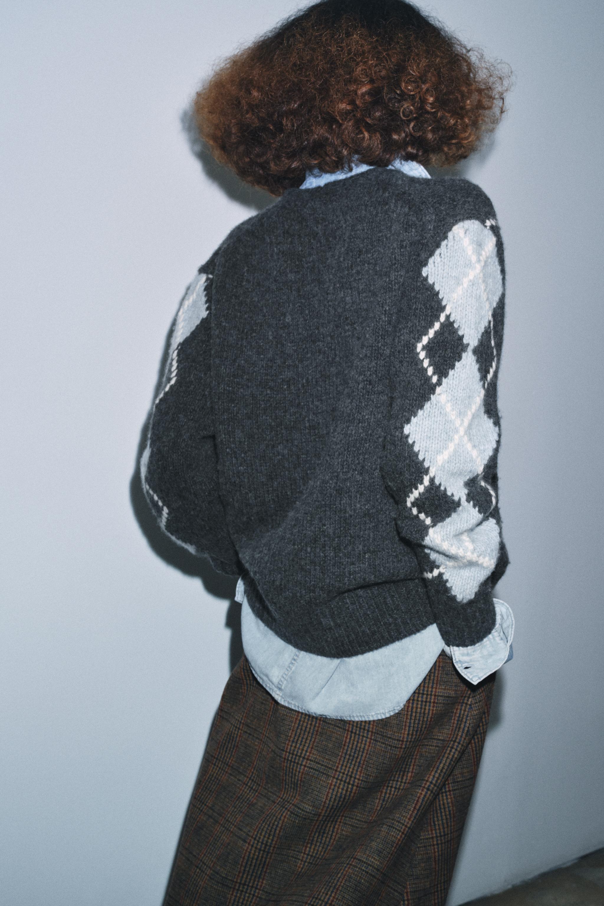 100% WOOL DIAMOND JACKET