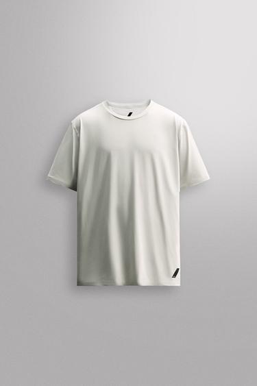 Zara BASIC TECHNICAL T-SHIRT - Light gray