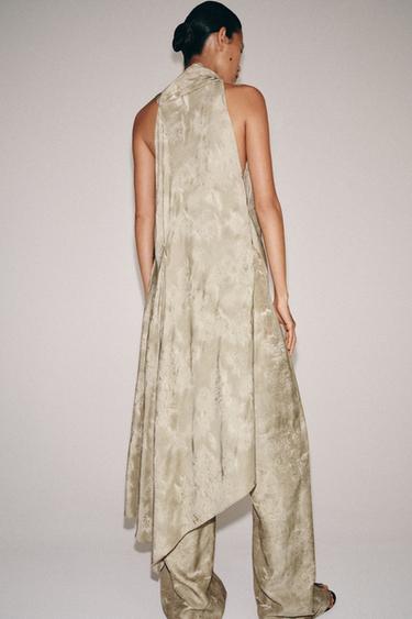 TOP ASYMÉTRIQUE JACQUARD ZW COLLECTION - Beige de Zara - Image 2