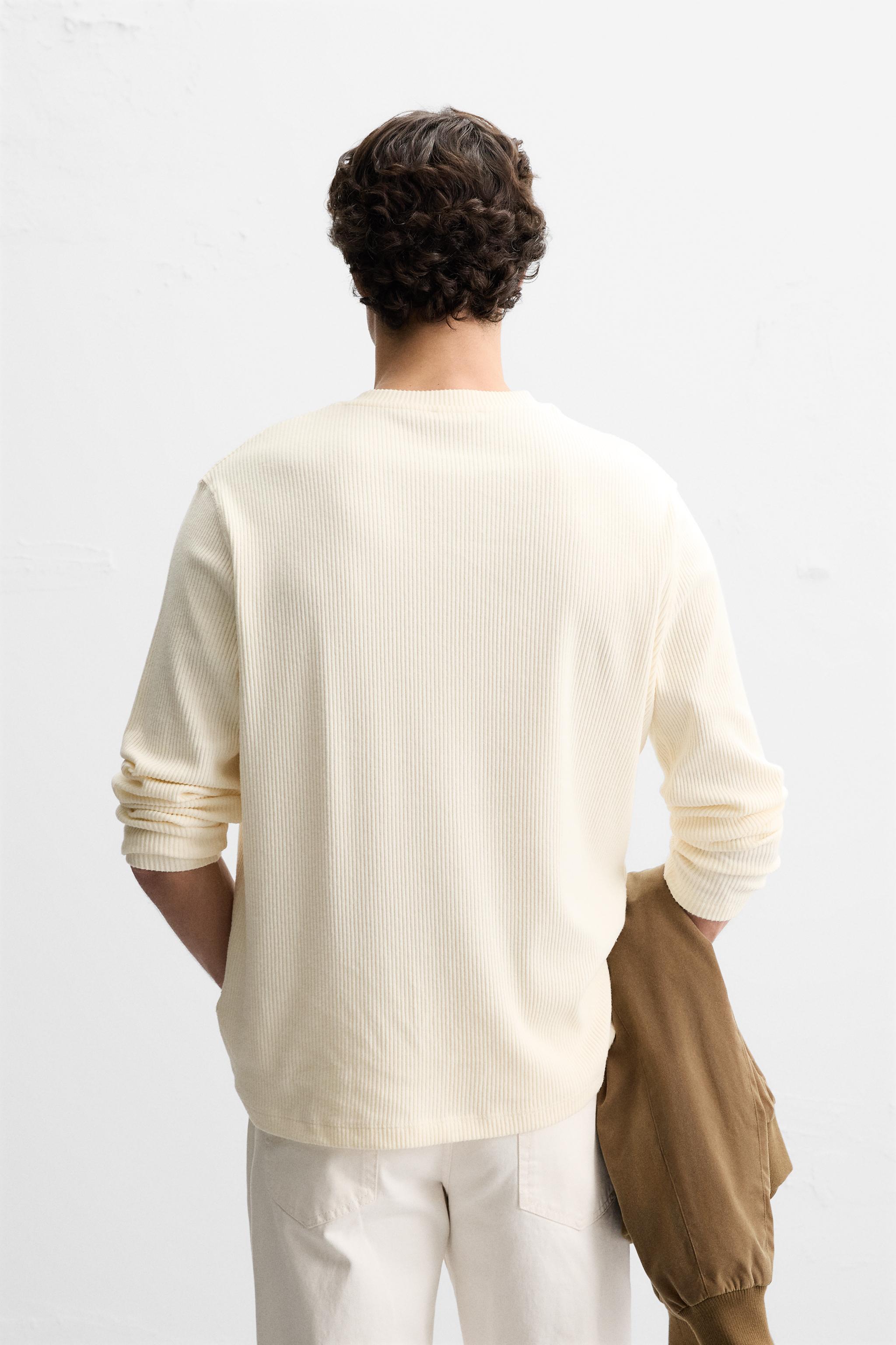 【ZARA】リブテクスチャー Ｔシャツ 04161500712-p.jpg?ts=
