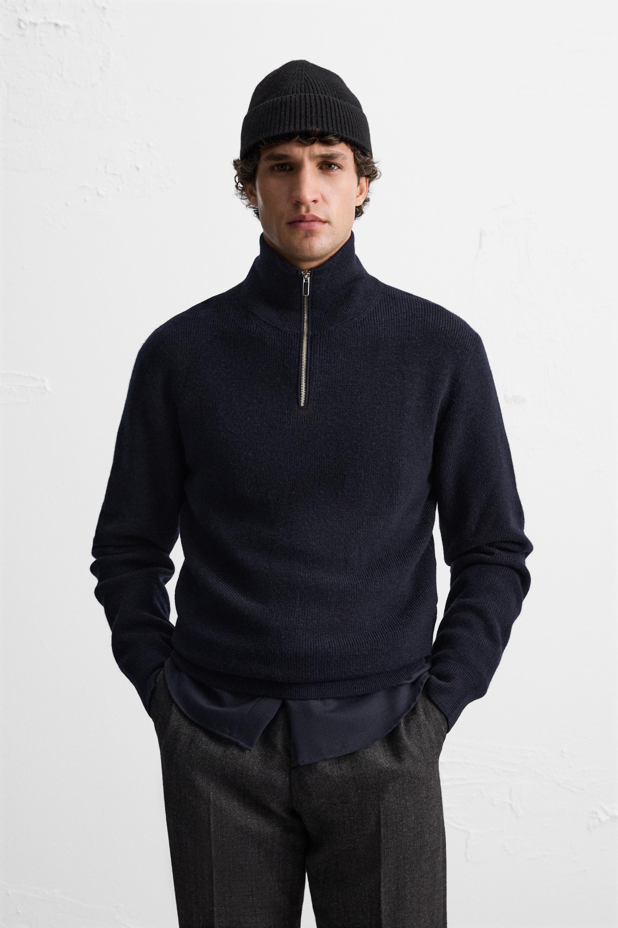 Maglione collo alto uomo zara on sale