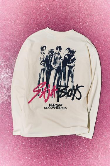 T-SHIRT IMPRIMÉ KPOP DEMON HUNTERS™ NETFLIX © - Écru de Zara