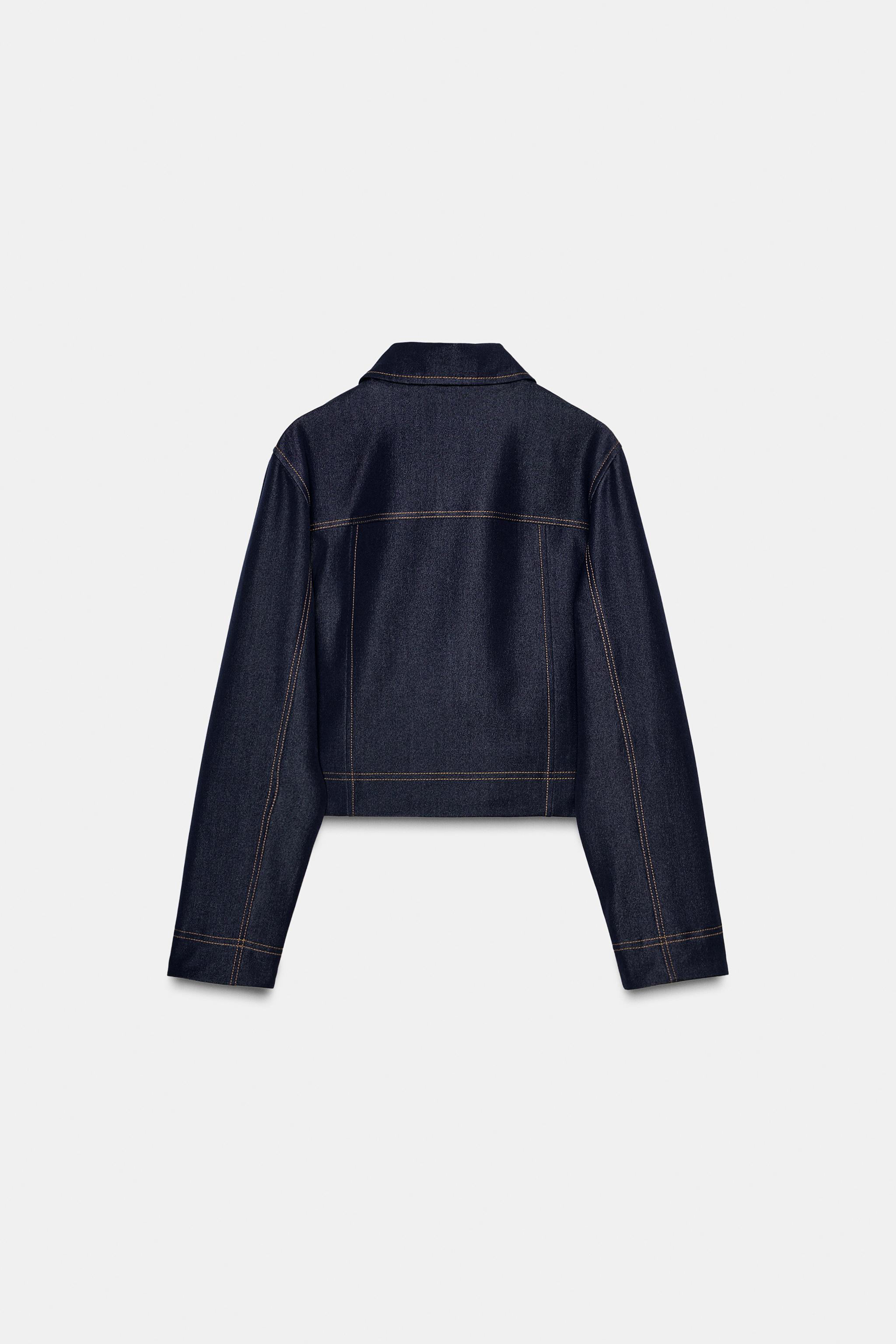 CONTRAST TOPSTITCHED JACKET