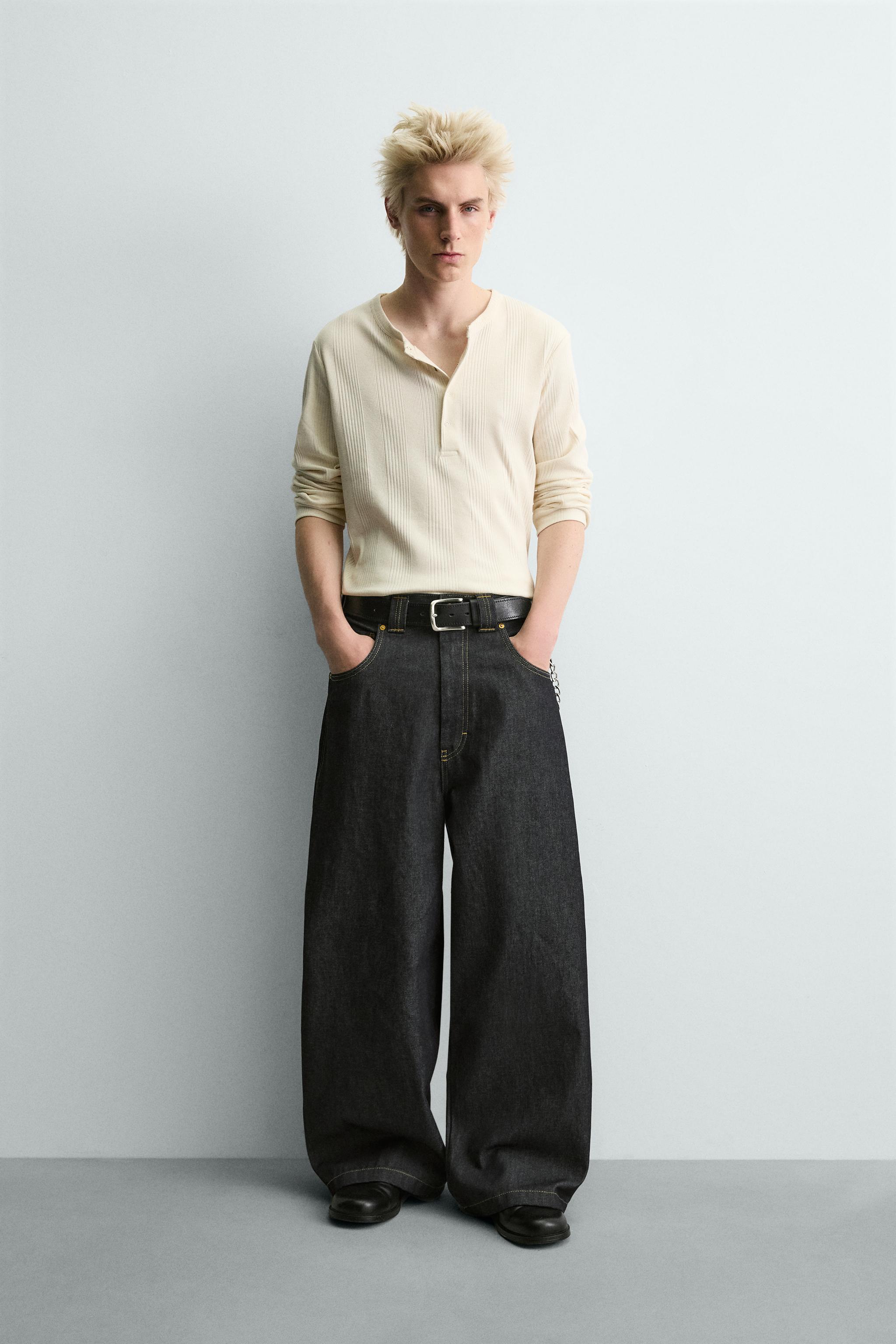 PANTALON BAGGY FIT AVEC CHAÎNE