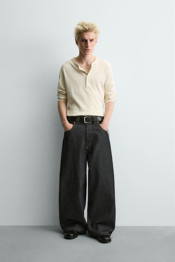 CHAIN DETAIL RELAXED FIT PANTS