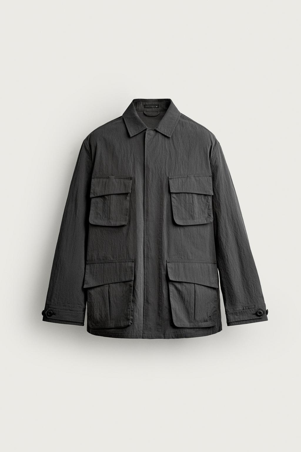 TECHNICAL TEXTURED OVERSHIRT WITH POCKETS