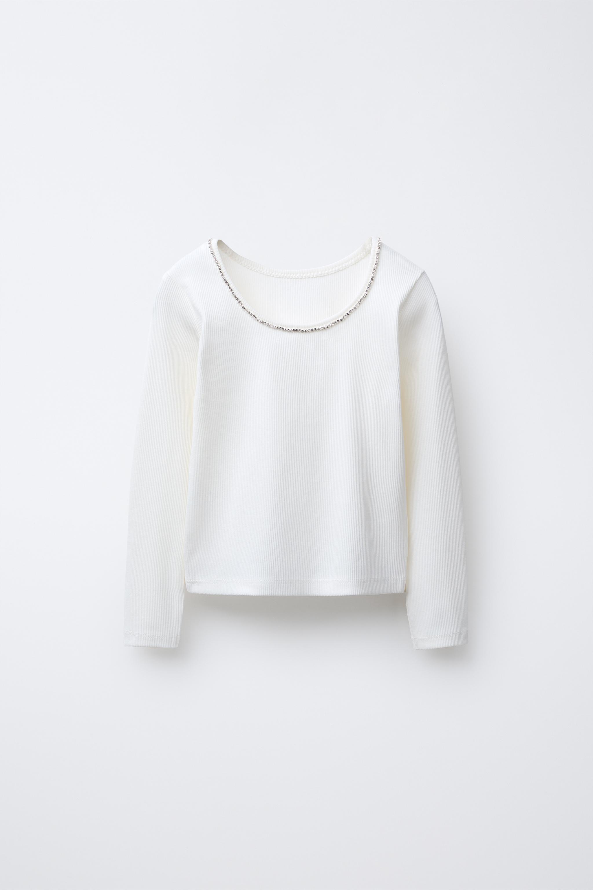 しろっち LOBSTER EMBROIDERY T-SHIRT - Ecru | ZARA United States