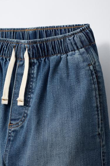 PANTALON DENIM JOGGER CARGO - Bleu moyen de Zara - Image 2