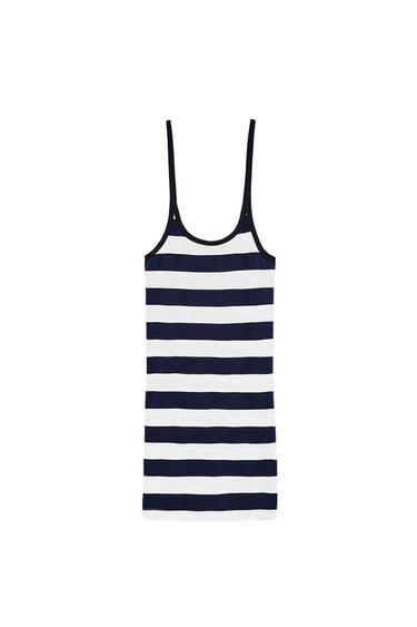 DENIM PINAFORE DRESS