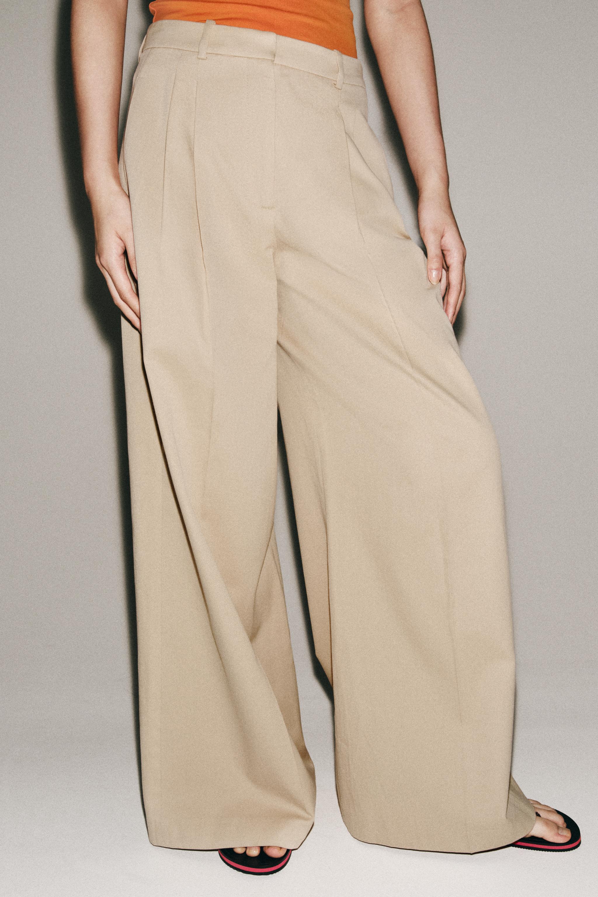ZW COLLECTION PİLİLİ GENİŞ PAÇA PANTOLON - Görsel 2