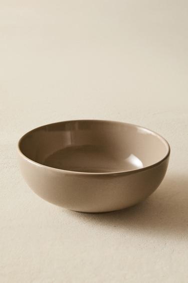 STONEWARE BOWL - Taupe grey by Zara - Image 5