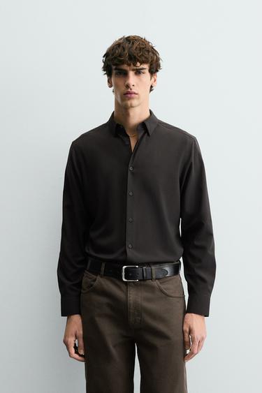 CAMICIA SLIM FIT - Marrone di Zara