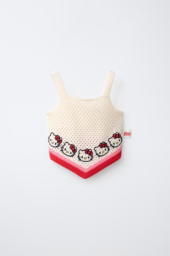 Zara 三麗鷗© HELLO KITTY 鉤編上衣 - 裸色 - 圖片 0