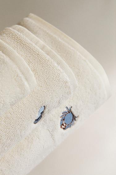 SERVIETTE BAIN BRODERIES CÔTIÈRES - Ivoire de Zara - Image 1