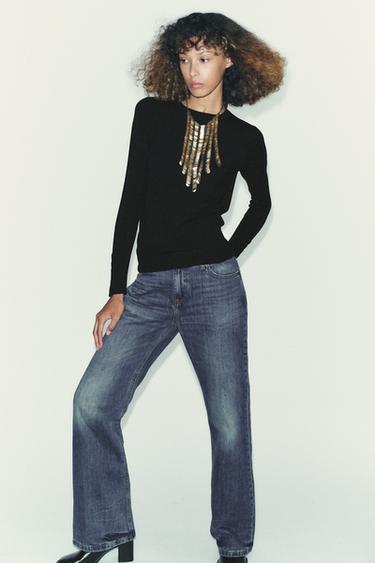 JERSEY BÁSICO PUNTO LISO - Negro de Zara