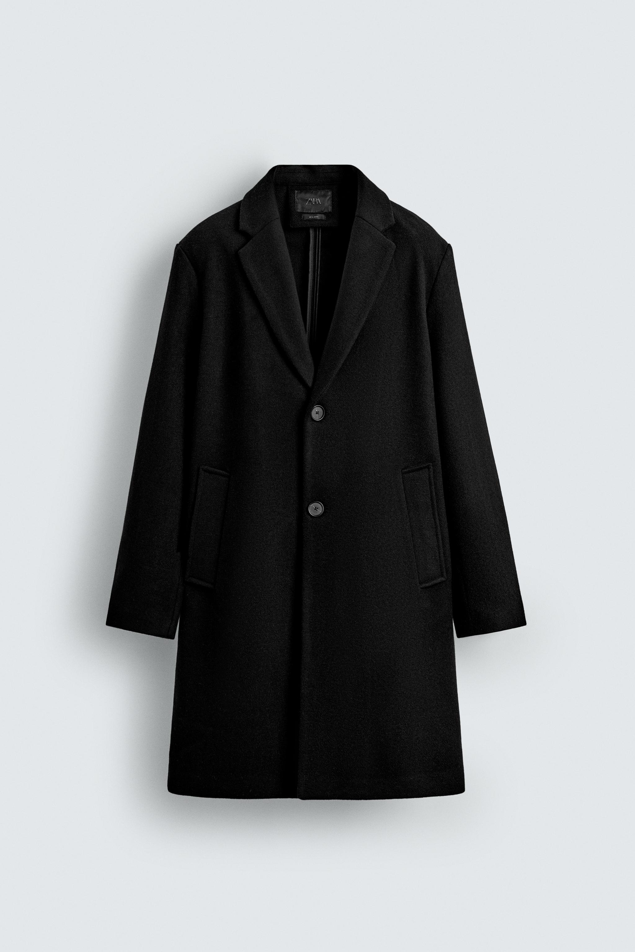 REGULAR FIT WOOL BLEND COAT