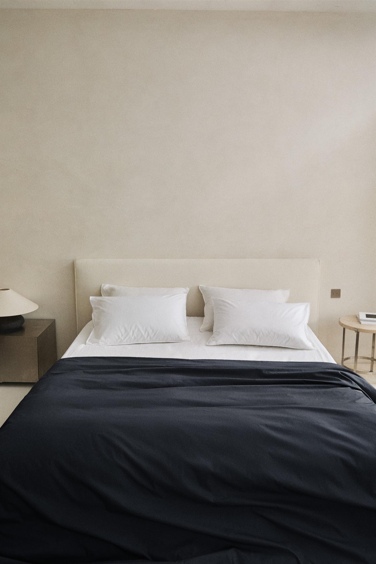 COTTON PERCALE DUVET COVER (300 THREAD COUNT) — Blue
