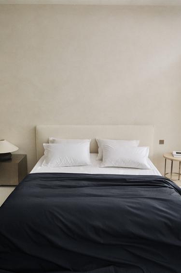 PERCALE DUVET COVER (300 THREAD COUNT) - Blue by Zara