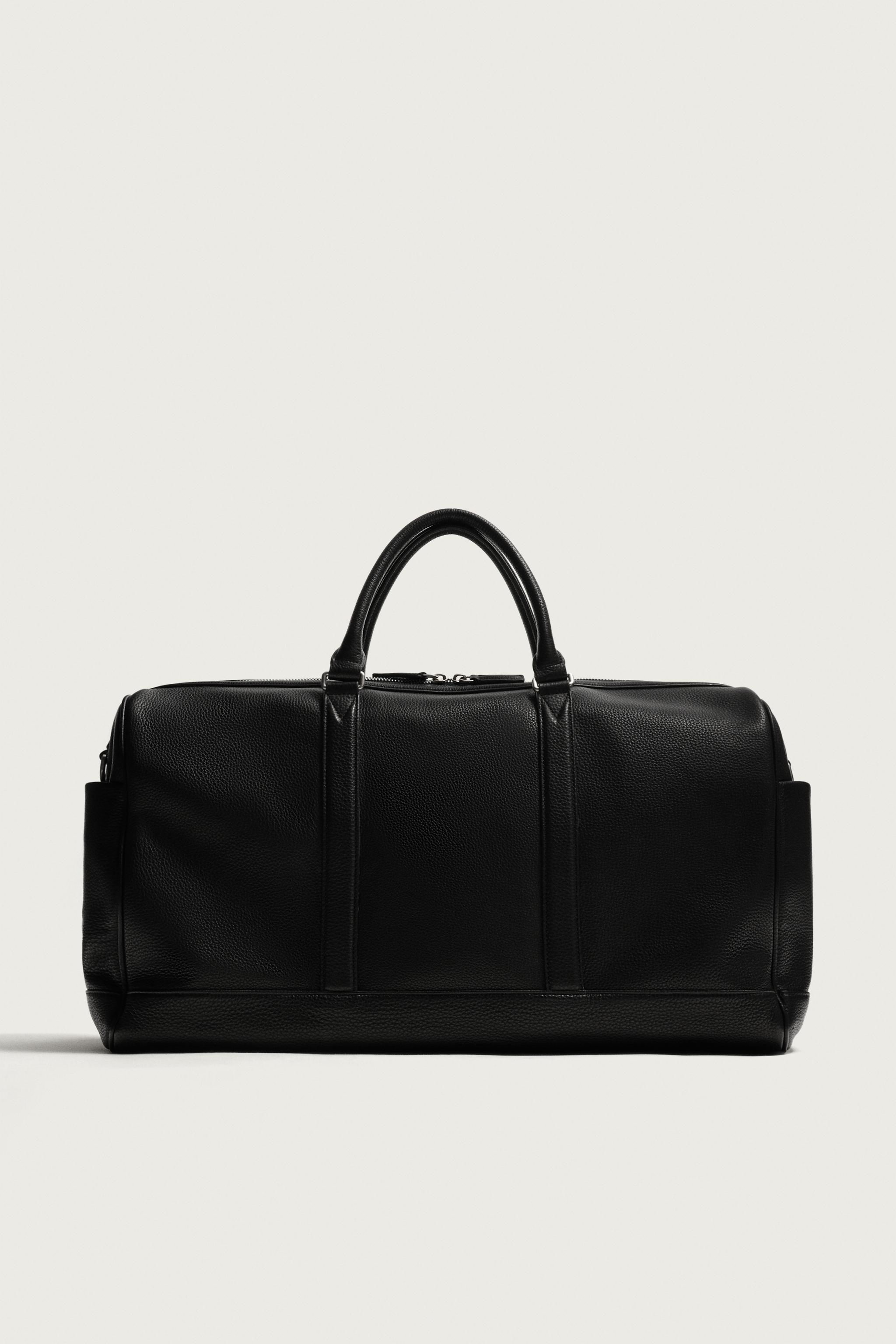 レザー トラベルバッグ - ブラック | ZARA Japan / 日本
