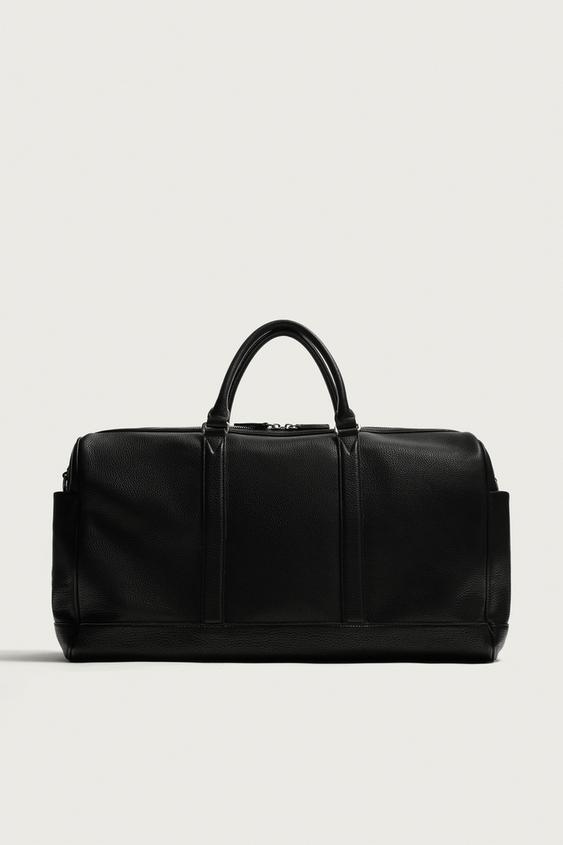 SAC DE VOYAGE CUIR - Noir de Zara - Image 4