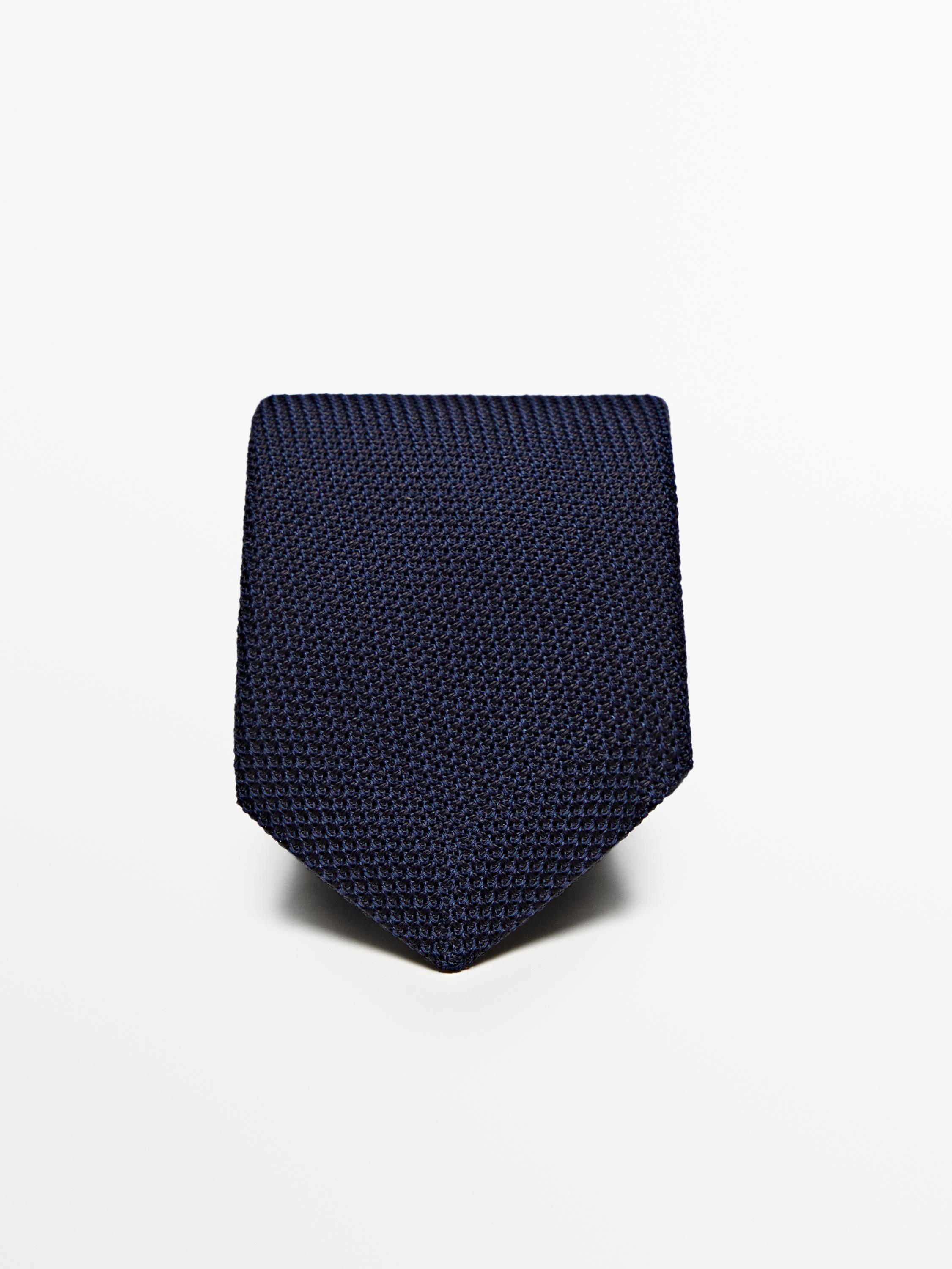 100% garza silk micro textured tie