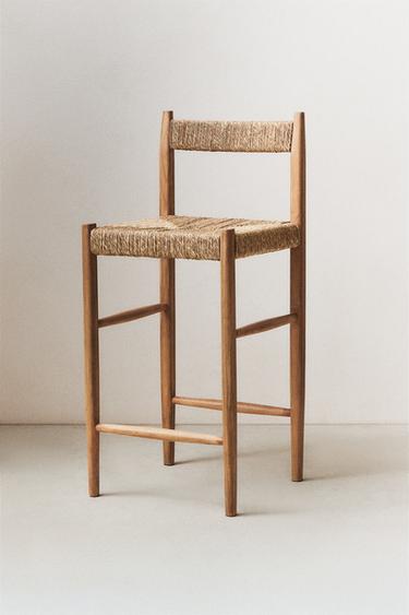 TABOURET HAUT FRÊNE - Beige clair de Zara