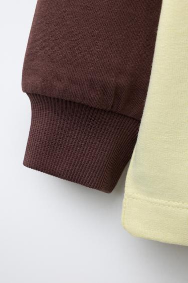 CONTRAST RAGLAN SLEEVE T-SHIRT - Yellow by Zara - Image 3