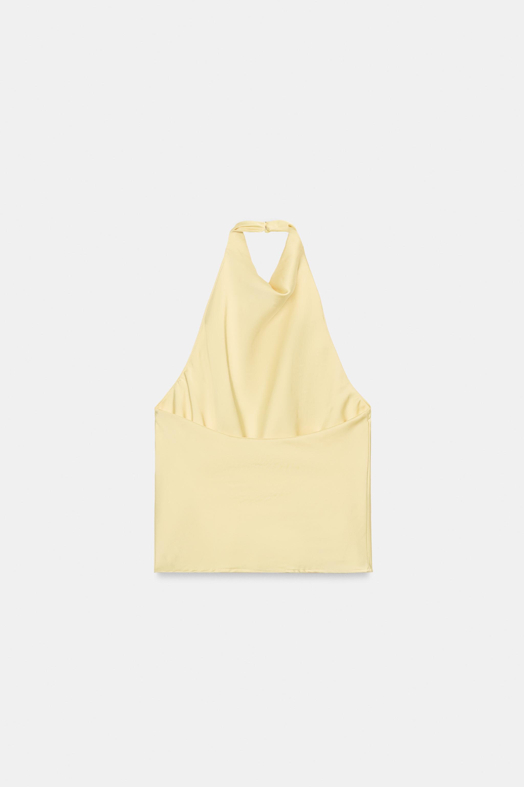 SATIN HALTER TOP