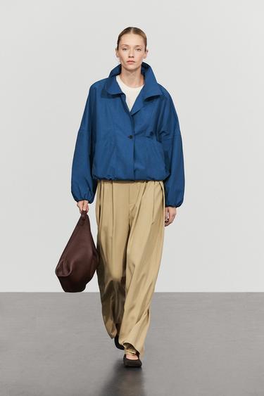 Zara Technical volume bomber jacket - Blue