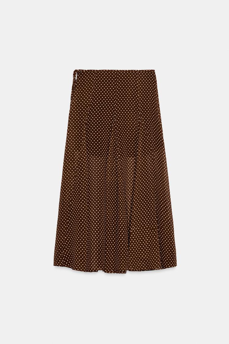 Falda midi de lunares 8
