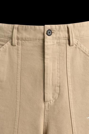 PANTALÓN SALPICADURAS PINTURA LIMITED EDITION - Arena de Zara
