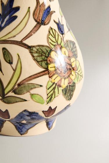 VASE CÉRAMIQUE FLEURS - Bleu / Vert de Zara - Image 3