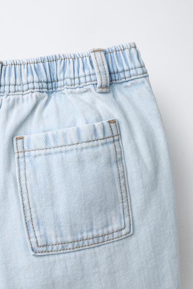 JEAN BAGGY CHEVRON - Bleu clair de Zara - Image 3