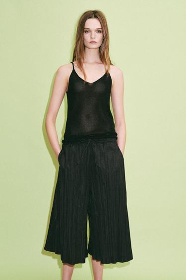 BERMUDA PLISSÉE ZW COLLECTION - Noir de Zara - Image 5