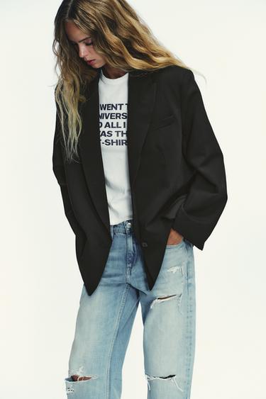 BLAZER BASIQUE OVERSIZE - Noir de Zara - Image 2