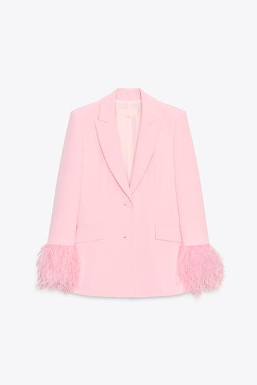 BLAZER MANCHES PLUMES - Bleu marine de Zara - Image 2