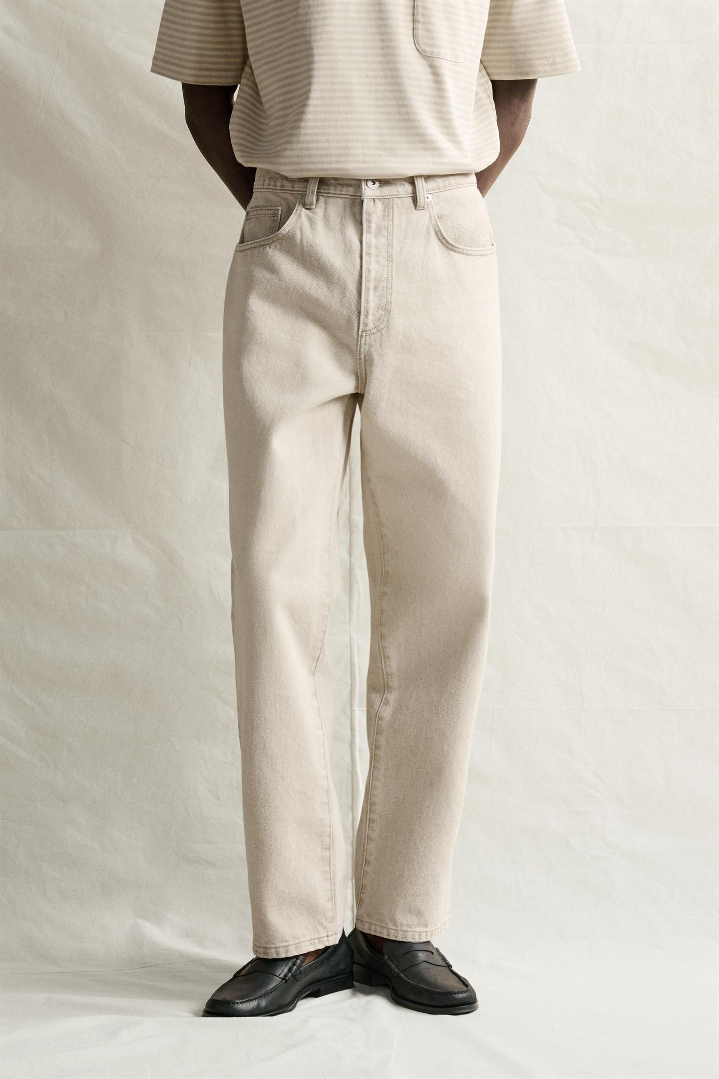 Мужские джинсы Zara Straight Ankle-Fit, цвет: Светлый серый — фото 2