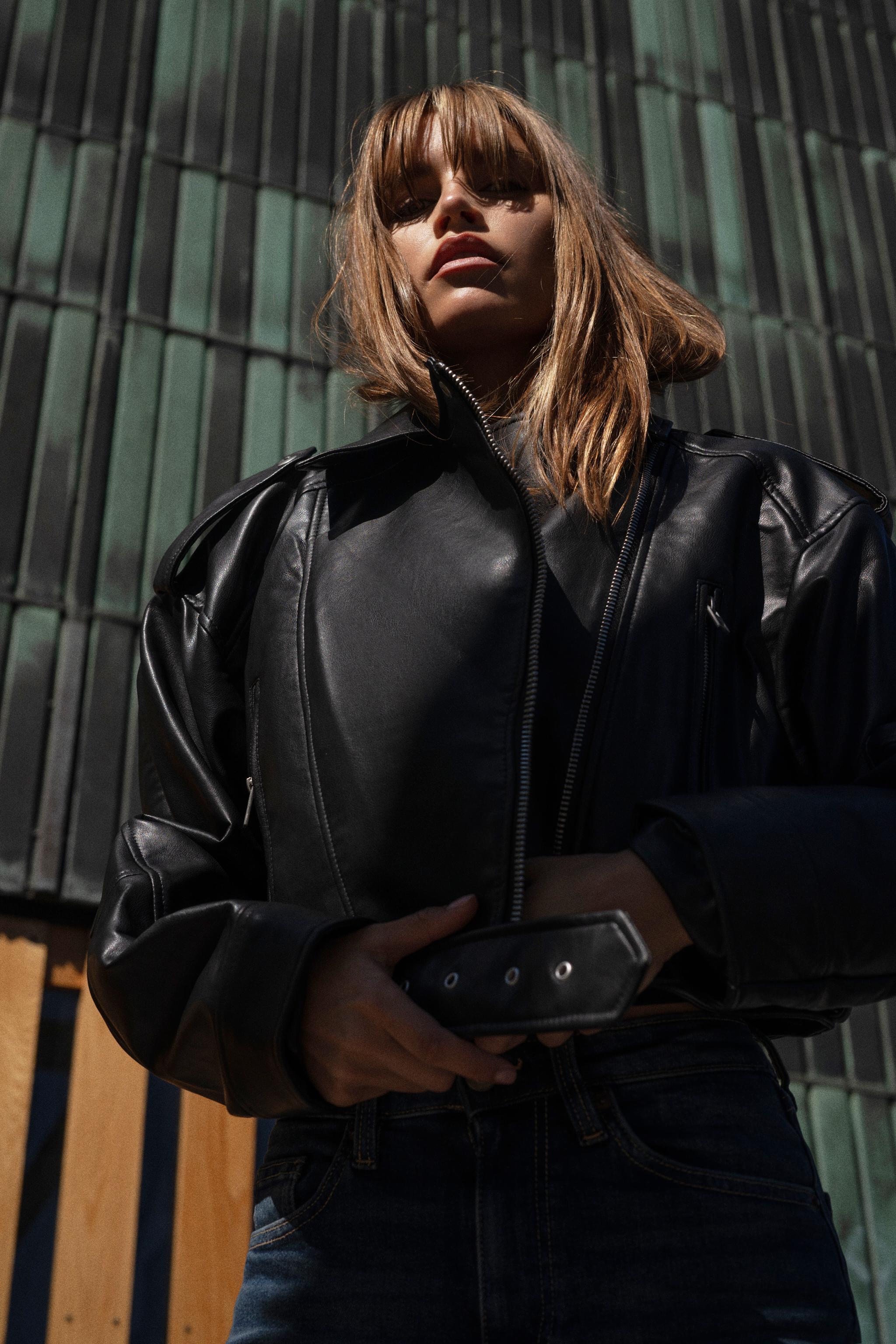 ZARA ブラック ライダースジャケット ベルト付き Light Women's Jackets | ZARA United States