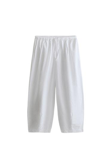 COTTON TROUSERS - Oyster-white by Zara