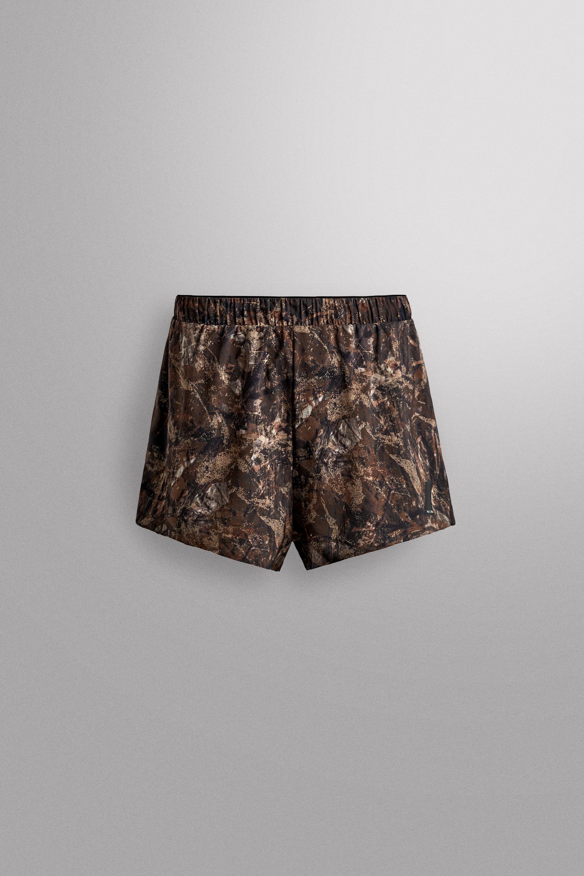 TREE PRINT RUNNING SHORTS