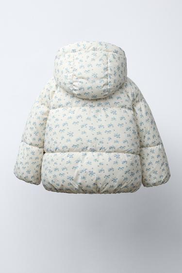 VESTE REMBOURRÉE POLAIRE PETITES FLEURS - Écru de Zara - Image 3