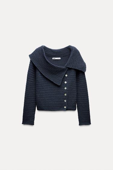 PLETOV TOP RUSTIKLNHO STYLU - Modr od Zara