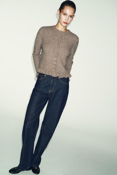 CHAQUETA PUNTO VOLANTES - Visón de Zara