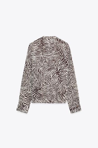 BLOUSE NŒUD IMPRIMÉ ANIMALIER - Zèbre de Zara - Image 7
