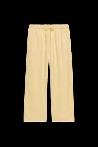 PANTALÓN JOGGER ZW COLLECTION - Amarillo claro de Zara - Imagen 0